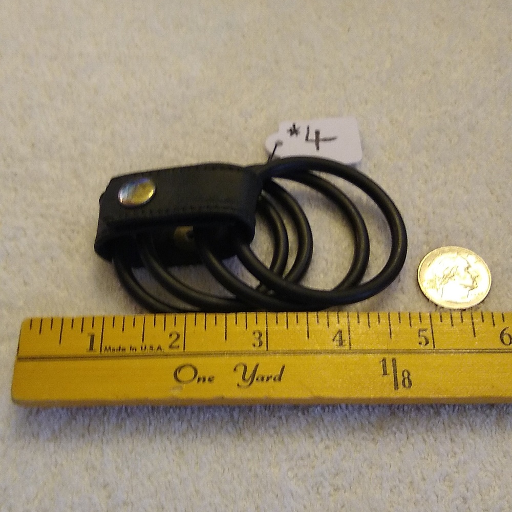 4 C-rings, Rubber w/Leather, #4